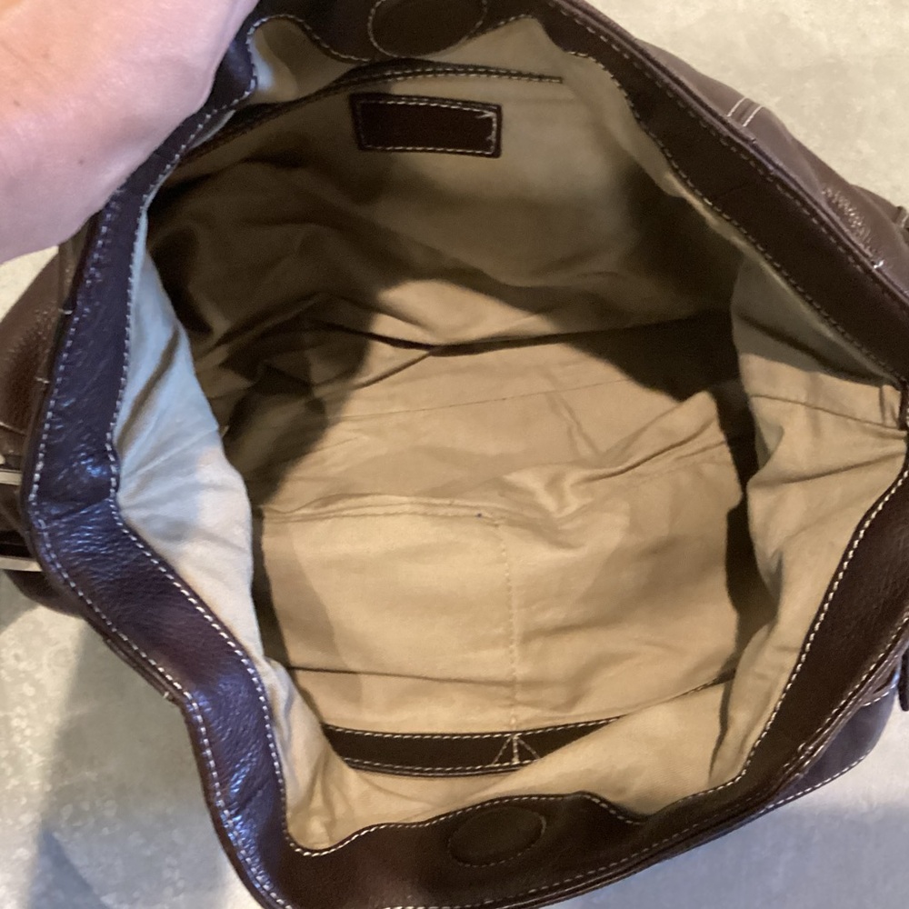 Tignanello Brown Leather Hobo Bag - Picture 7 of 11